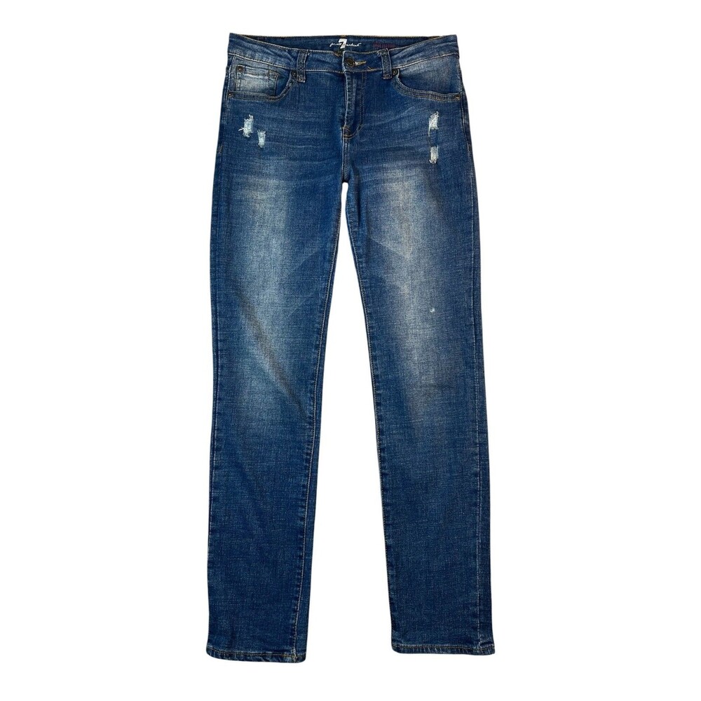 7 for all Mankind Boys Slimmy Distressed Stretch Denim Jeans  Size 12  (28 x 28)